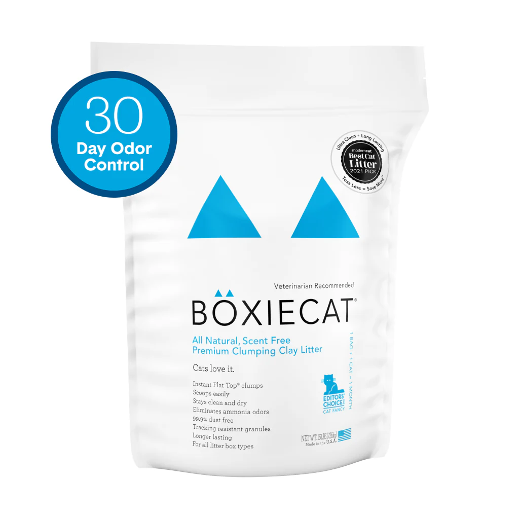 Best Unscented Cat Litter: Boxiecat Premium Unscented Clumping Clay Litter