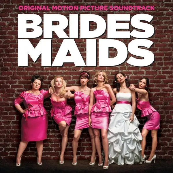Bridesmaids movie cast in pink dresses