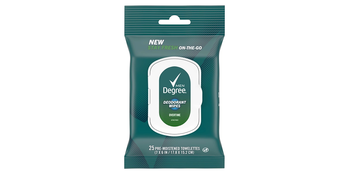 Degree Men On-The-Go Deodorant Wipes