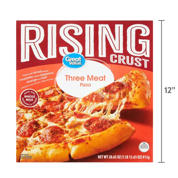 Great Value Rising Crust Three Meat Pizza