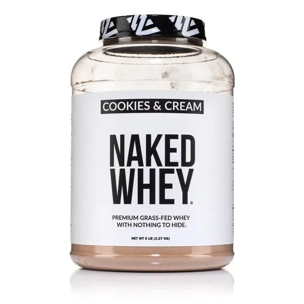 Naked Whey unflavored protein tub