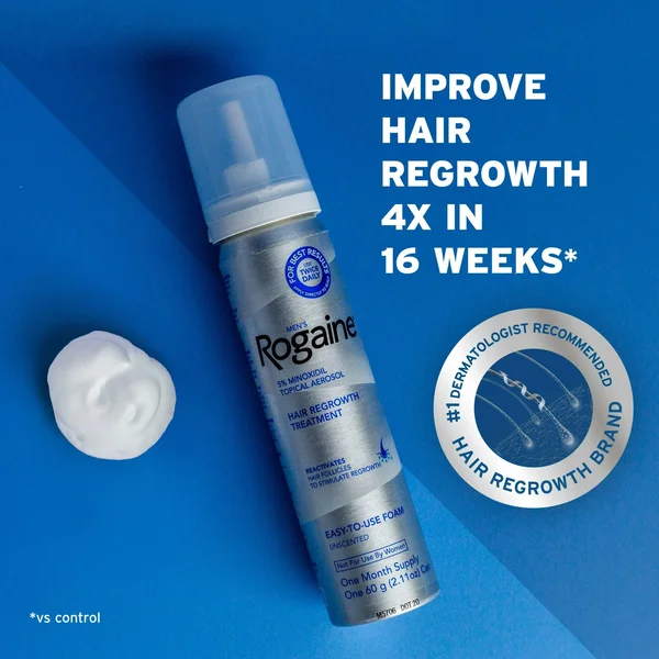 Rogaine 5% Minoxidil Foam – Clinically Proven, No-Frills Treatment