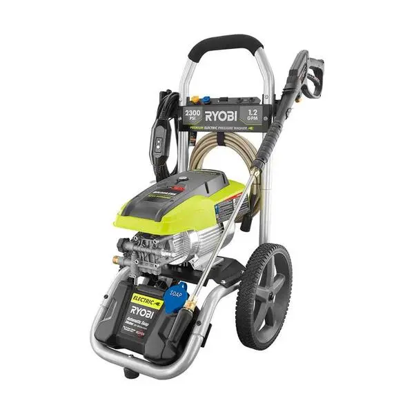 3. Ryobi 2300 PSI Electric Pressure Washer – Best for Patios, Decks, and Outdoor Surfaces