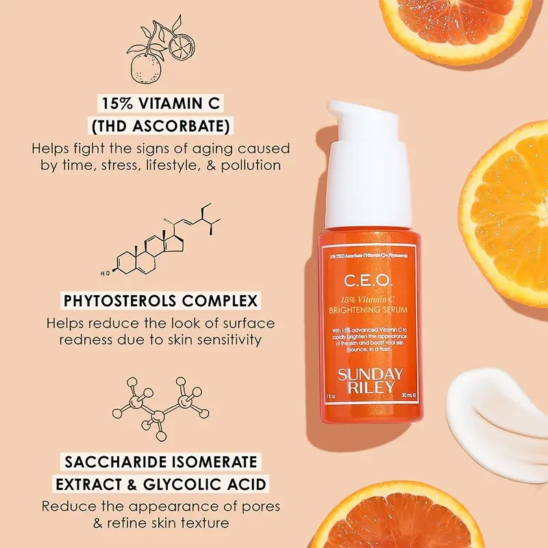 Best Vitamin C Serum for Acne-Prone Skin: Sunday Riley C.E.O. 15% Vitamin C Brightening Serum