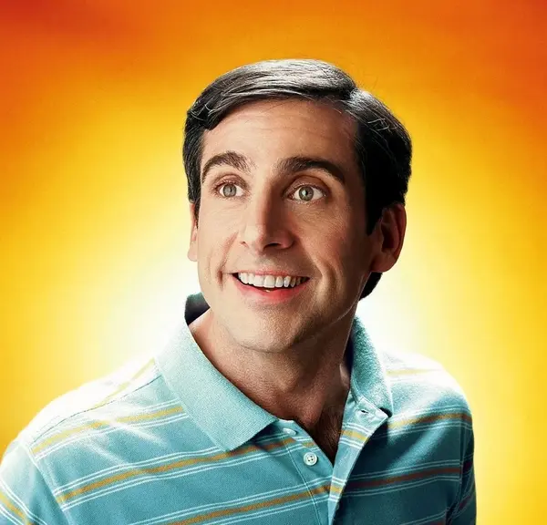 Steve Carell looking nervous in electronics store